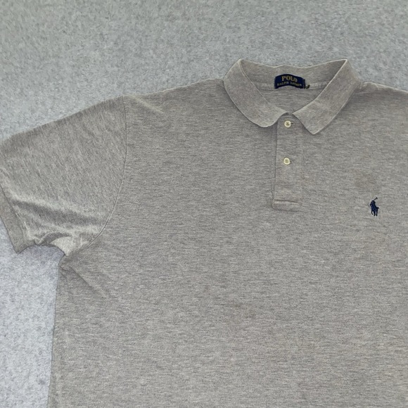 Polo Ralph Lauren Polo Shirt Mens 2XL Tall Gray Short Sleeve Classic Fit Cotton - Picture 2 of 15